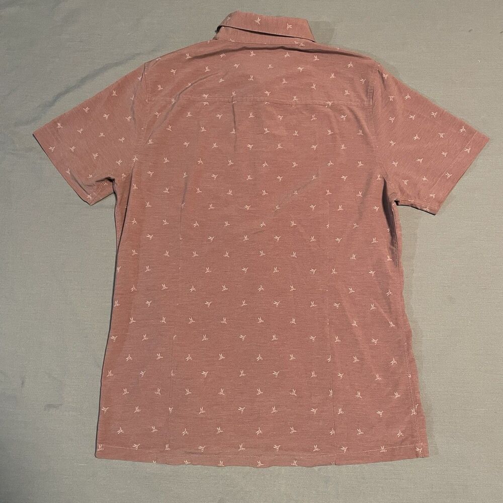 Lot Of 2 Vuori Bridge Button Down Shirt Short Sleeve Terracotta/Grey Mens Small - Picture 3 of 12